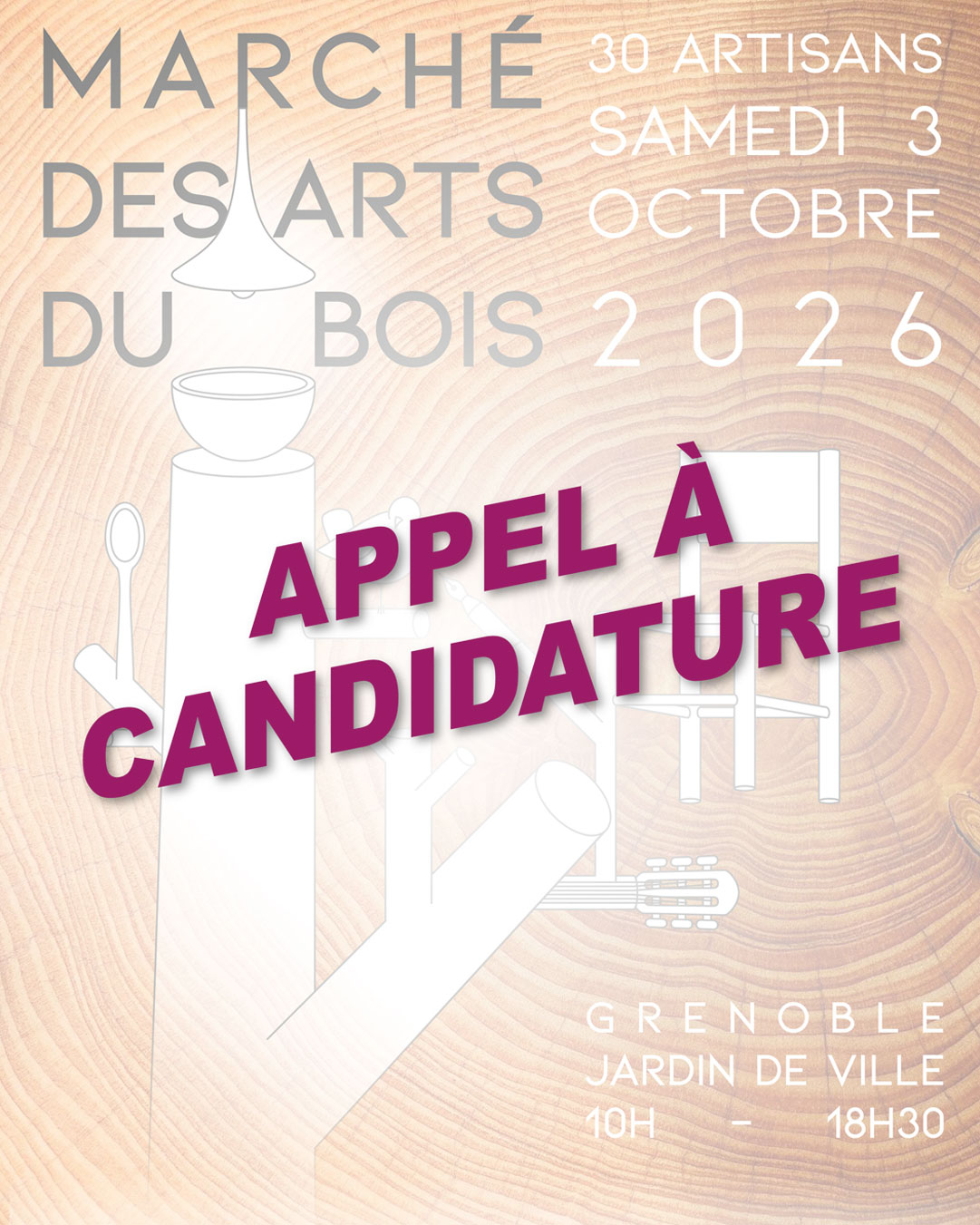 Appel à candidature Marché des arts du bois 2026